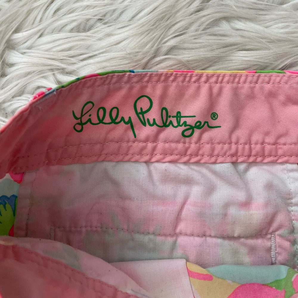 Lilly Pulitzer Multicolor Floral Print Cotton Shorts - Pink, Green, Blue - Picture 5 of 10